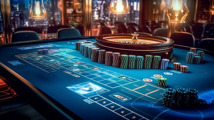 Tampilan meja live casino dengan dealer profesional di platform soju888